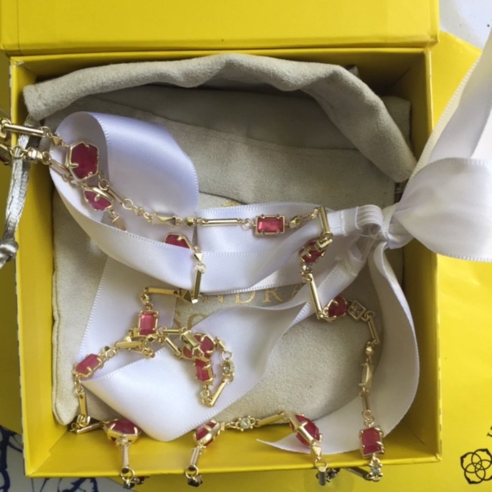 Kendra Scott Yazmin Berry Mix Gold Long Necklace